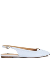 Dune London Hanna Leather Slingback Cap Toe Ballet Flats