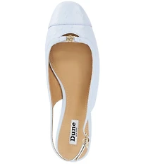 Dune London Hanna Leather Slingback Cap Toe Ballet Flats
