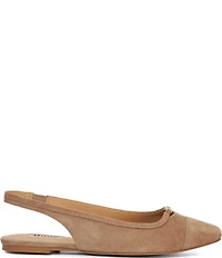 Dune London Hanna Suede Slingback Cap Toe Ballet Flats