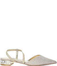 Dune London Harlem Glitter Fabric Dress Flats