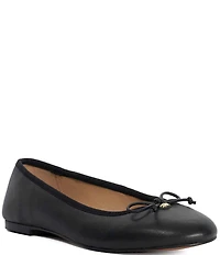 Dune London Helenne Leather Ballet Bow Flats