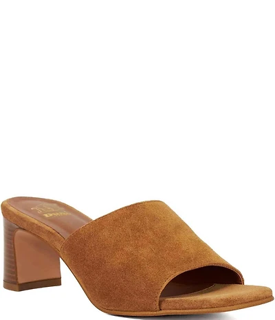 Dune London Jule Suede Banded Slide Sandals