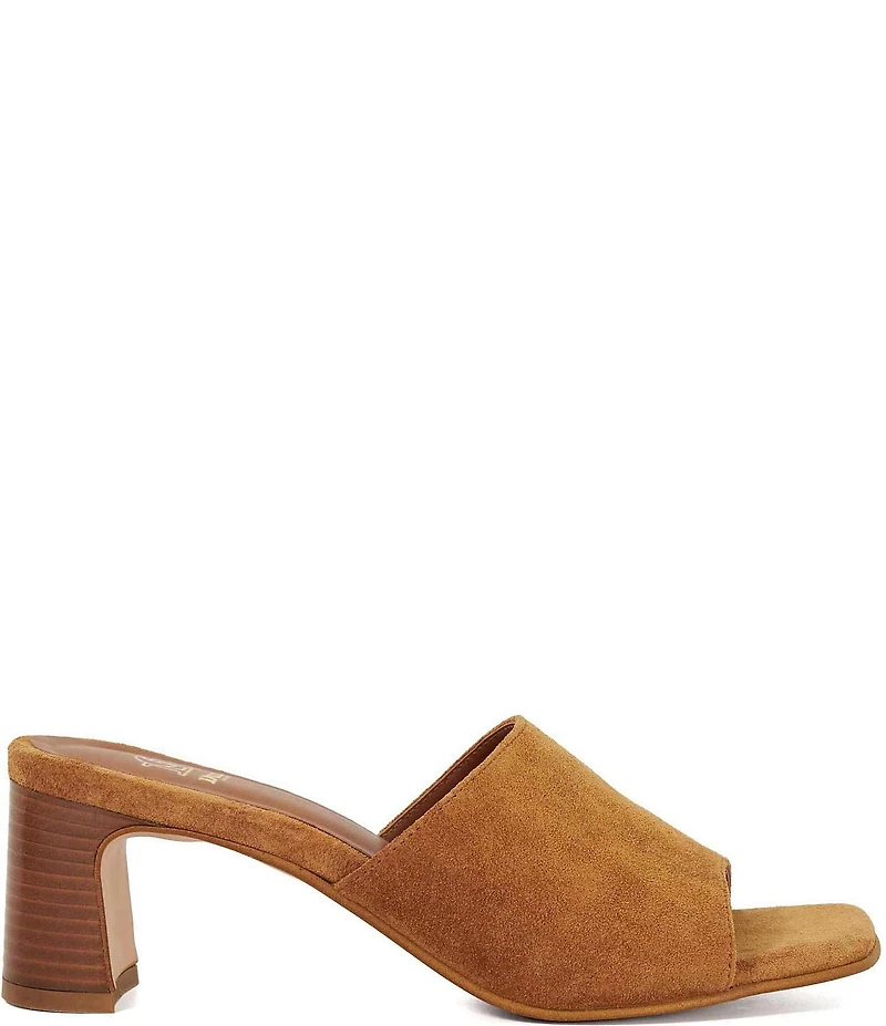 Dune London Jule Suede Banded Slide Sandals