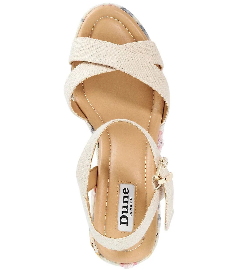 Dune London Kalmiah Floral Wedge Sandals