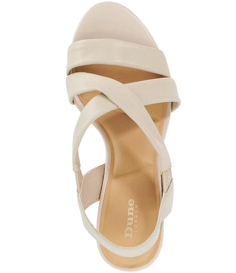 Dune London Kamies Leather Cork Wedge Sandals