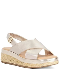 Dune London Kiya Criss Cross Wedge Sandals