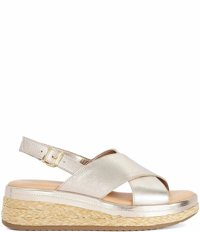 Dune London Kiya Criss Cross Wedge Sandals