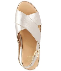 Dune London Kiya Criss Cross Wedge Sandals