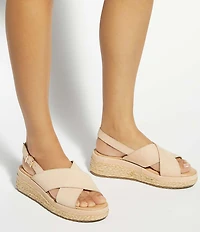 Dune London Kiya Nubuck Suede Espadrille Sandals