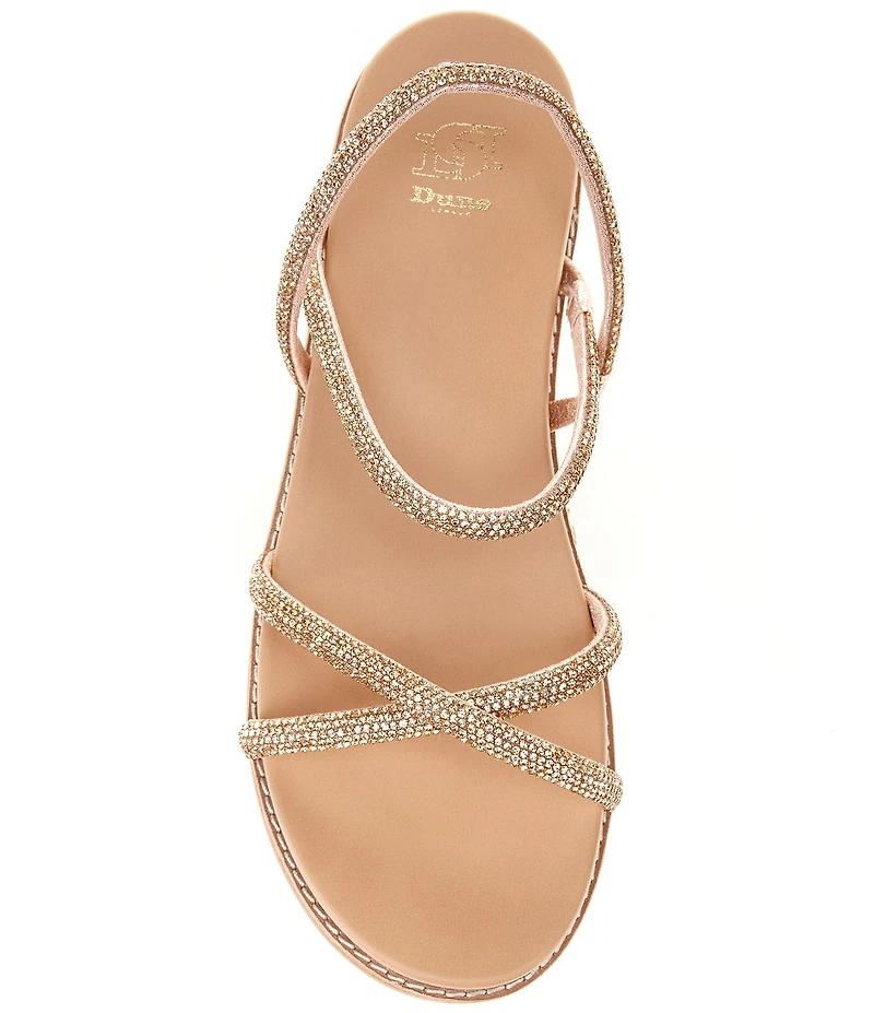 Dune London Levia Diamante Crossover Elastic Strap Sandals