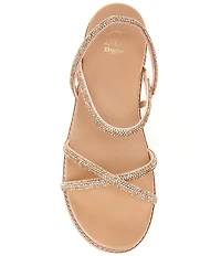 Dune London Levia Diamante Crossover Elastic Strap Sandals