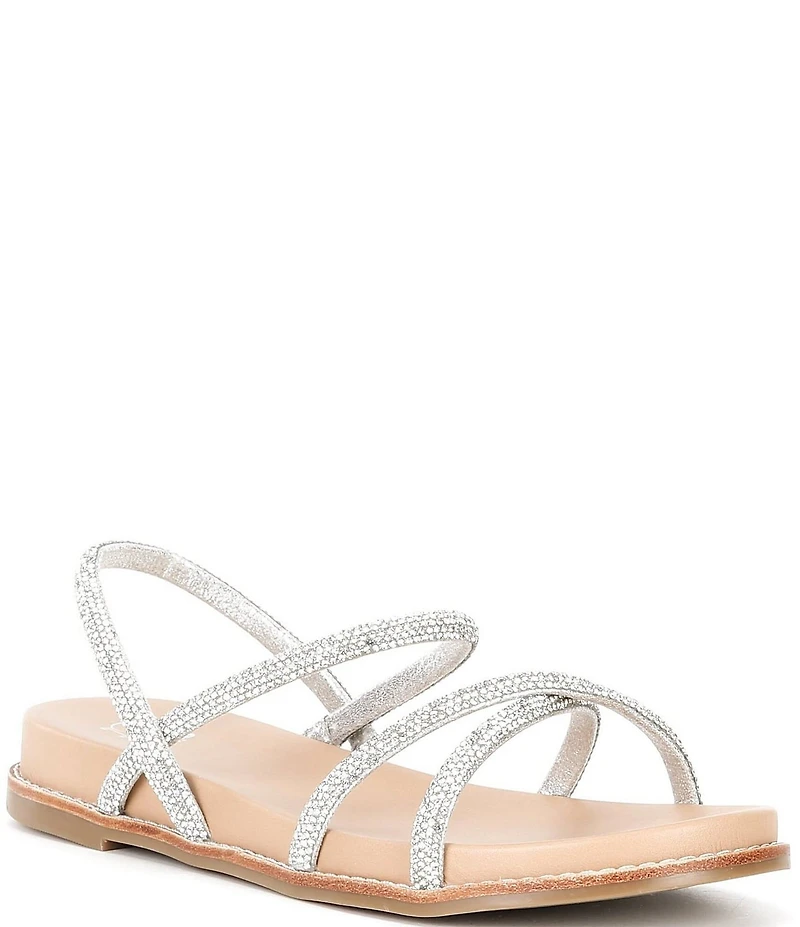 Dune London Levia Diamante Crossover Elastic Strap Sandals
