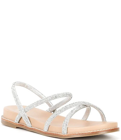 Dune London Levia Diamante Crossover Elastic Strap Sandals