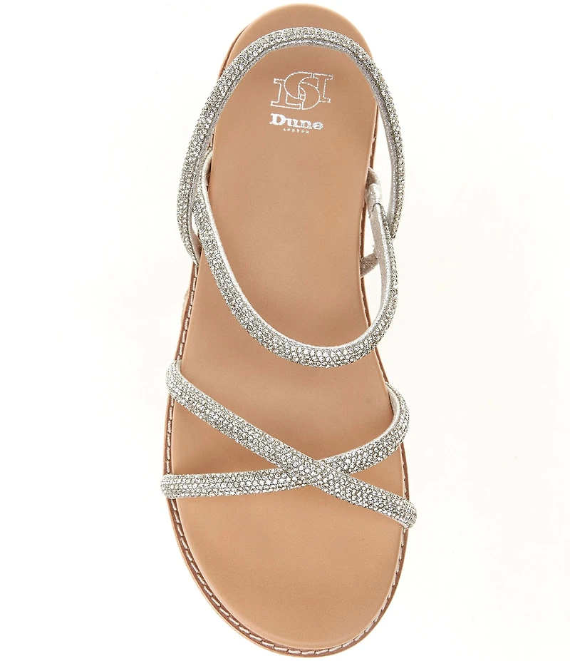 Dune London Levia Diamante Crossover Elastic Strap Sandals