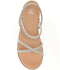 Dune London Levia Diamante Crossover Elastic Strap Sandals