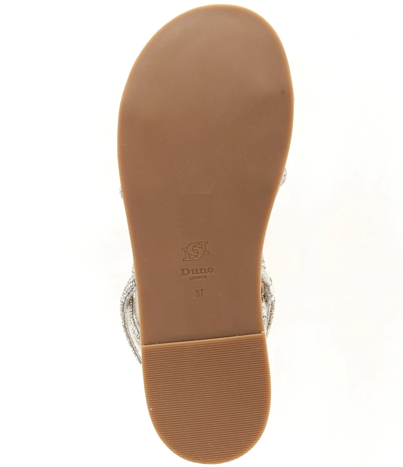 Dune London Levia Diamante Crossover Elastic Strap Sandals