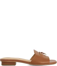 Dune London Lindo Leather Charms Tassel Slide Sandals