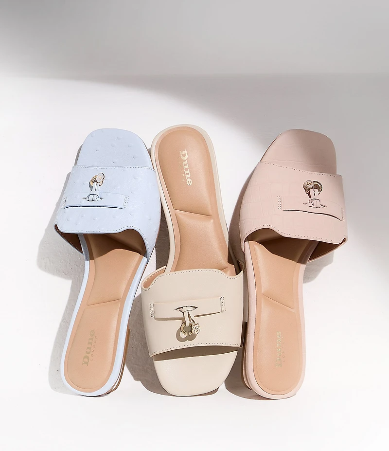 Dune London Lindo Slip On Leather Sandals