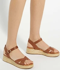 Dune London Littleton Leather Espadrille Sandals