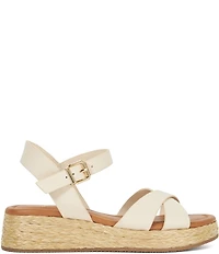 Dune London Littleton Leather Espadrille Sandals