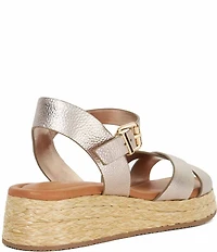 Dune London Littleton Leather Espadrille Sandals