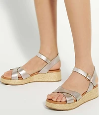 Dune London Littleton Leather Espadrille Sandals