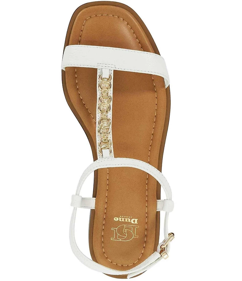 Dune London Lollipops Leather Chain Hardware Sandals