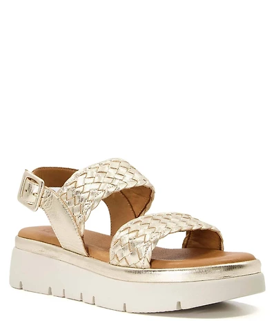 Dune London Lorris Woven Leather Platform Sandals