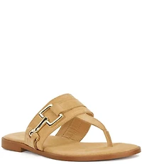 Dune London Lotica Suede Hardware Detail Thong Sandals
