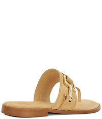 Dune London Lotica Suede Hardware Detail Thong Sandals