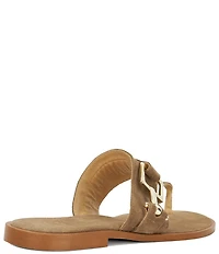 Dune London Lotica Suede Hardware Detail Thong Sandals