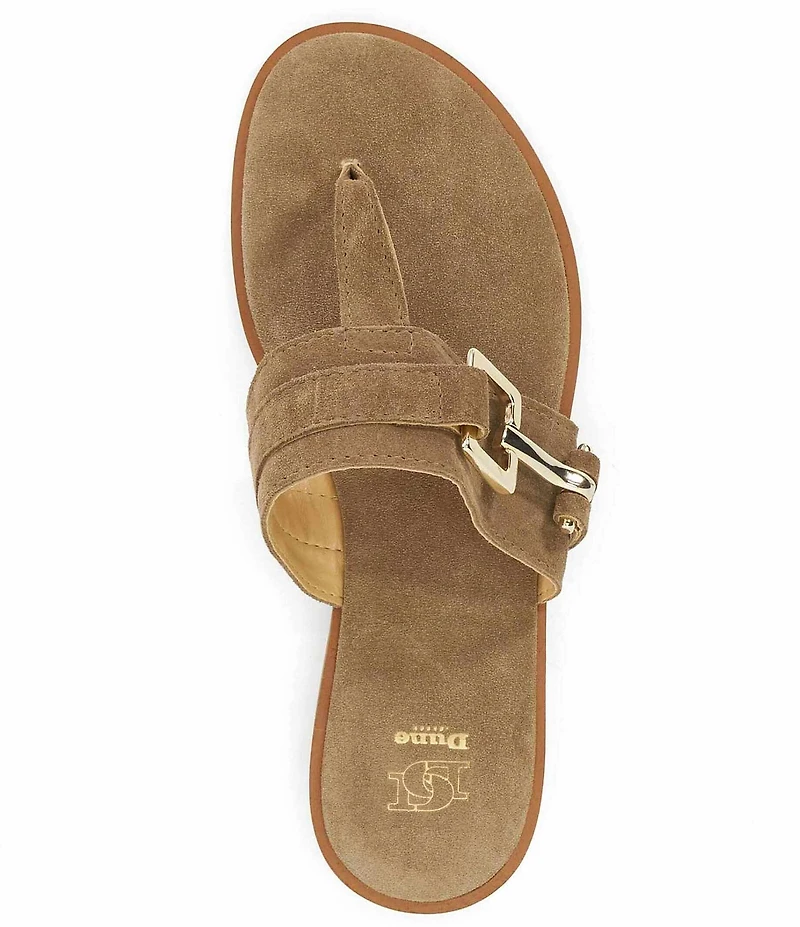 Dune London Lotica Suede Hardware Detail Thong Sandals