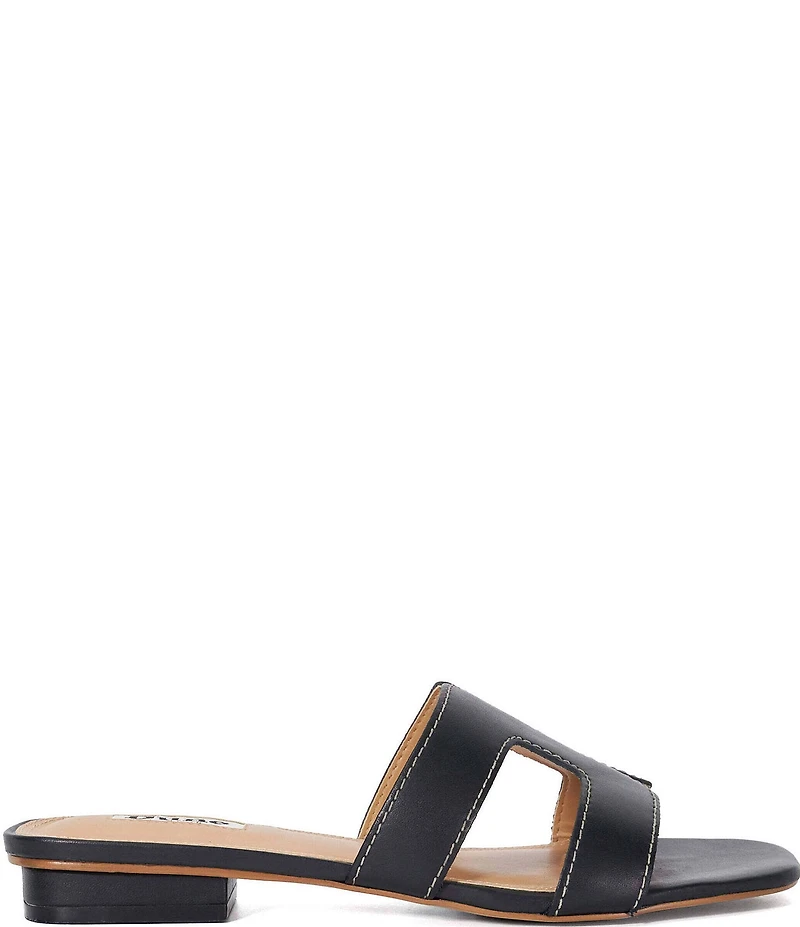 Dune London Loupe Leather Slide Sandals