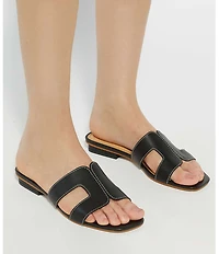 Dune London Loupe Leather Slide Sandals