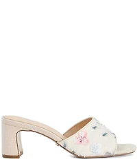 Dune London Madira Floral Woven Slip On Mule Sandals