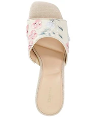 Dune London Madira Floral Woven Slip On Mule Sandals