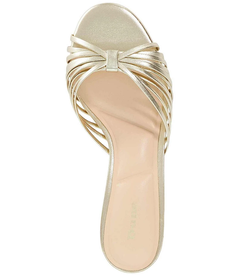 Dune London Maggies Metallic Leather Dress Slides