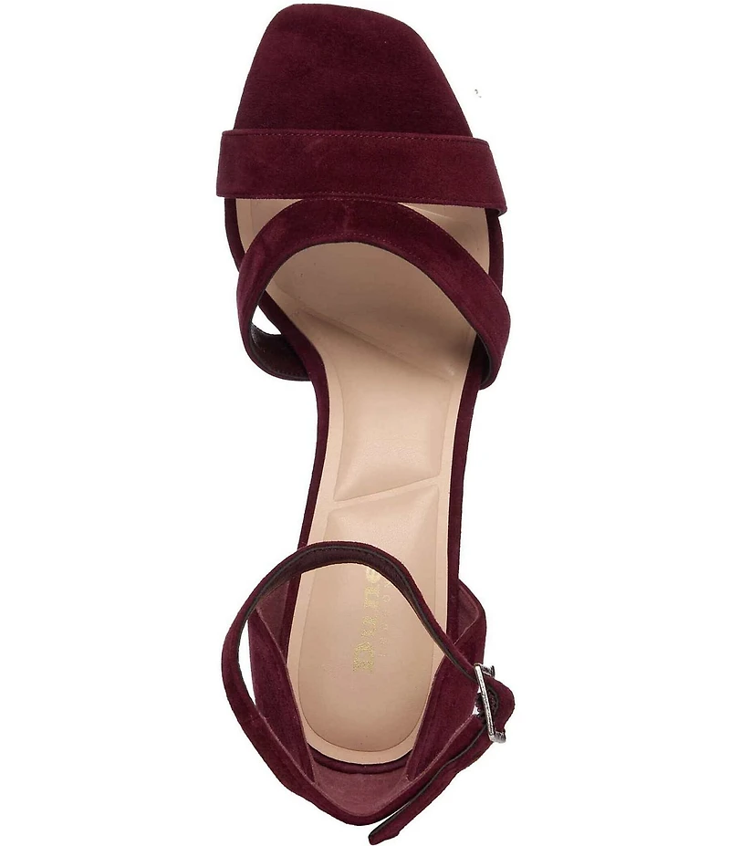 Dune London Majestical Suede Jewel Block Heel Dress Sandals