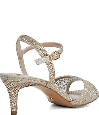 Dune London Manicure Embellished Mesh Ankle Strap Dress Sandals