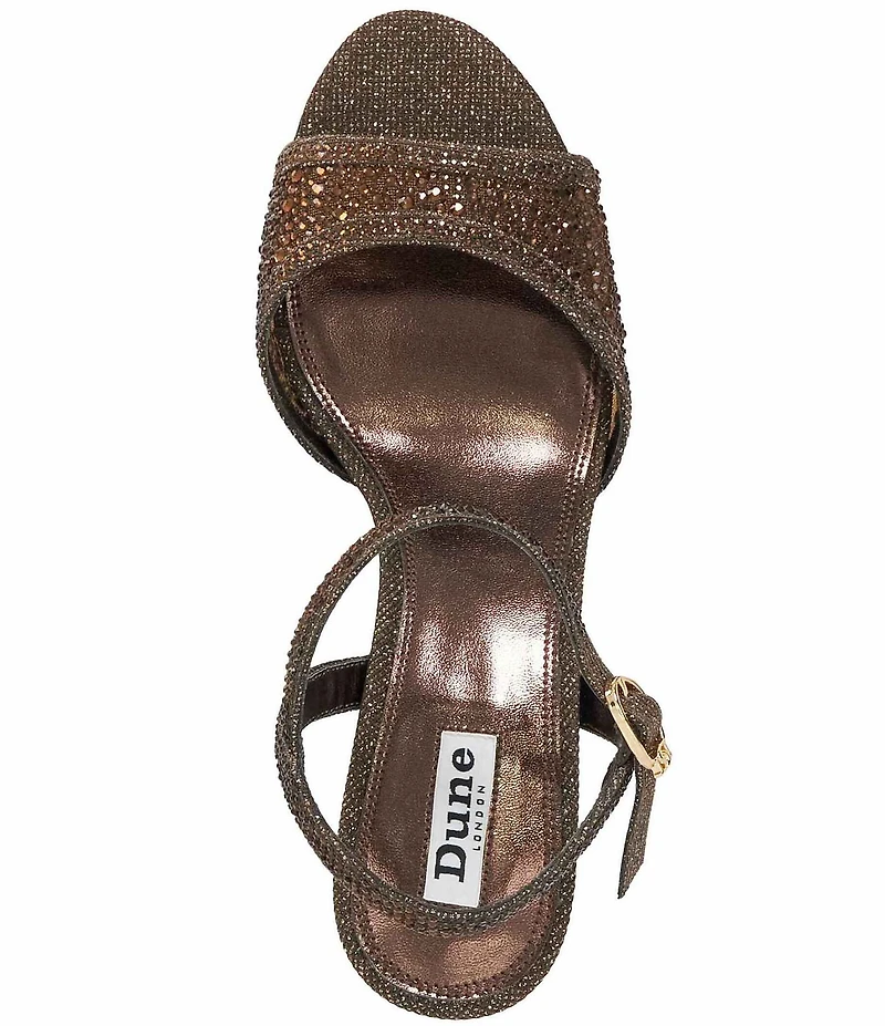 Dune London Manicure Embellished Mesh Ankle Strap Dress Sandals