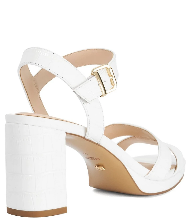 Dune London Manifesting Woven Block Heel Sandals