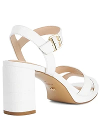 Dune London Manifesting Woven Block Heel Sandals