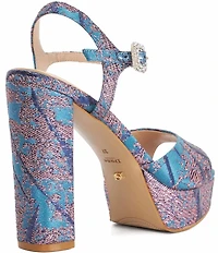 Dune London Maycie Printed Platform Dress Sandals