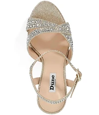 Dune London Mayve Rhinestone Embellished Platform Dress Sandals