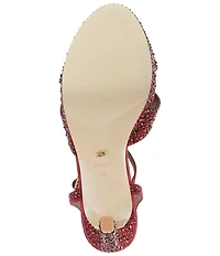 Dune London Mayve Rhinestone Embellished Platform Dress Sandals