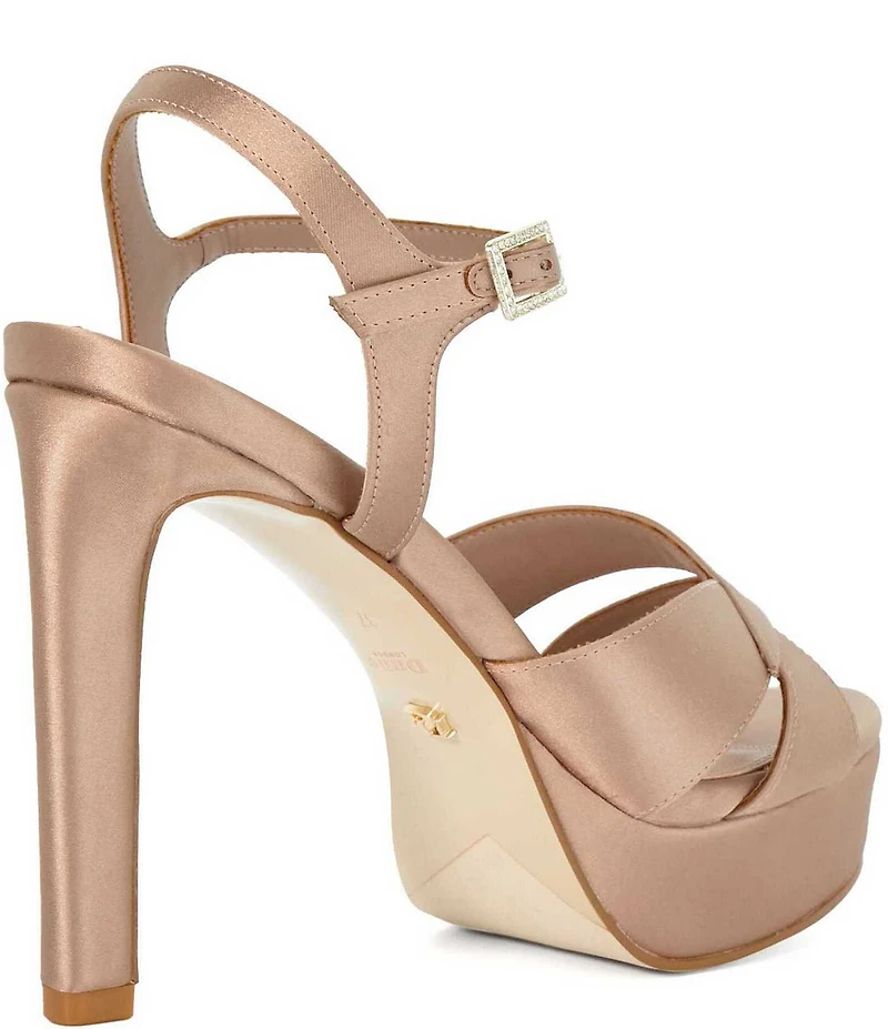 Dune London Mayve Satin Platform Dress Sandals