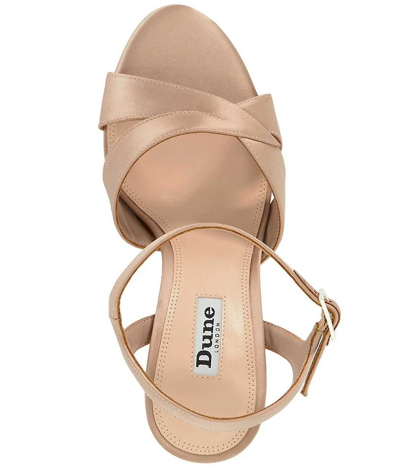 Dune London Mayve Satin Platform Dress Sandals
