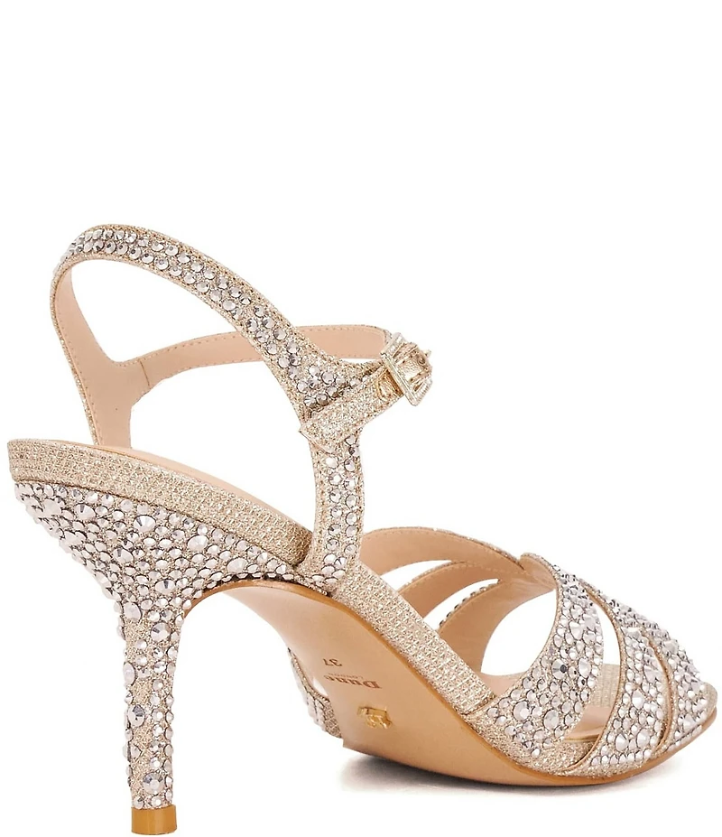 Dune London Mayven Jeweled Stiletto Dress Sandals
