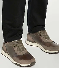 Dune London Men's Thornbury Leather and Suede Sneakers