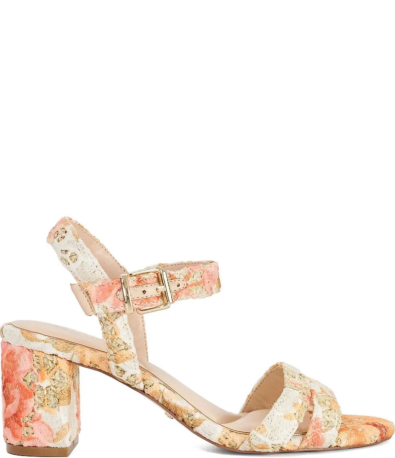 Dune London Merisa Floral Print Dress Sandals